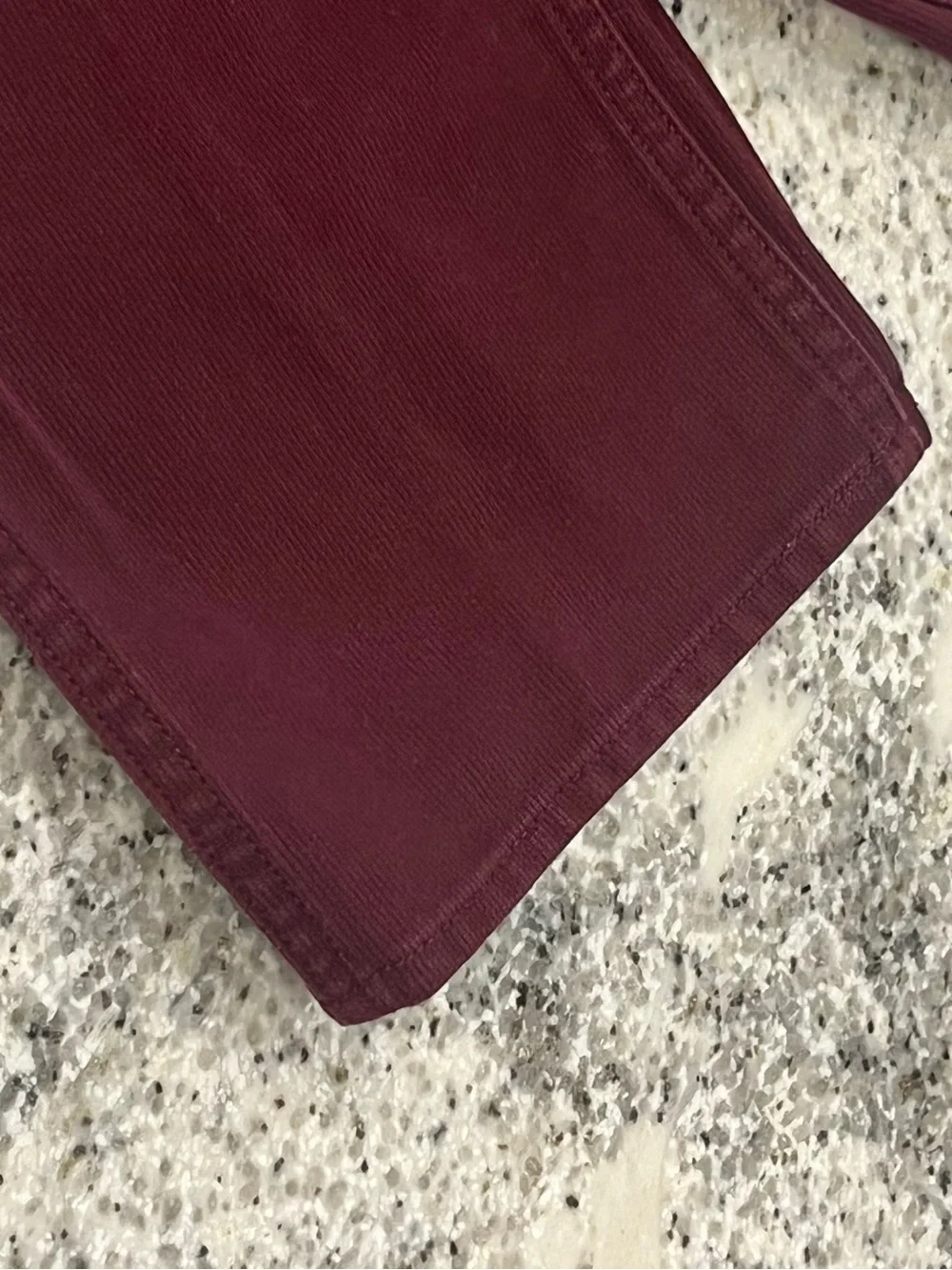 J Crew Pants Mens 33x32 Red Burgandy The Sutton Chino Corduroy Straight Leg Slim